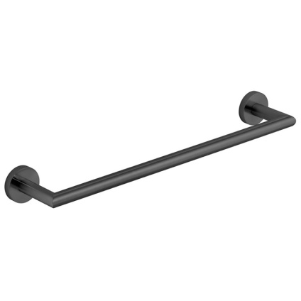 Cutout image of Vado Individual Knurled Accents Brushed Black Towel Rail